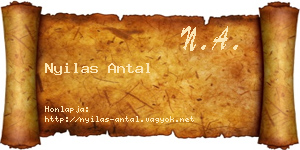 Nyilas Antal névjegykártya